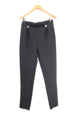 מכנסי בד אלגנטיים בשחור- L